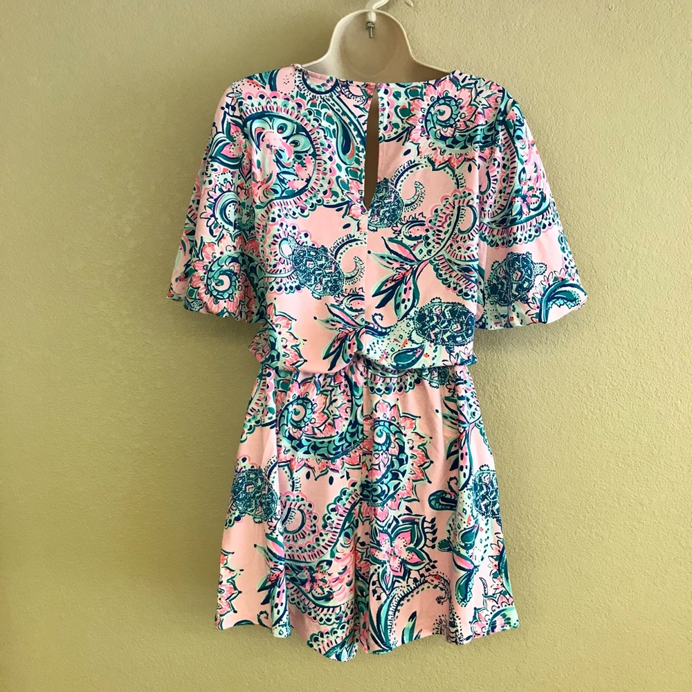 Lilly Pulitzer Britton Romper Pink Tropics Tint - Picture 5 of 5